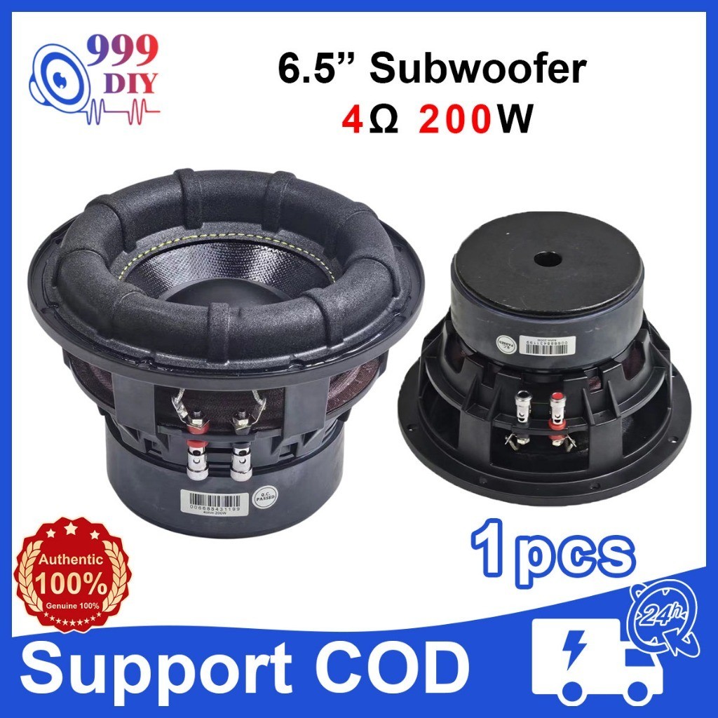 999DIY HK 6.5 inch 4ohm 200W Subwoofer  bass speaker subwoofer 6.5 car speaker subwoofer speaker DIY