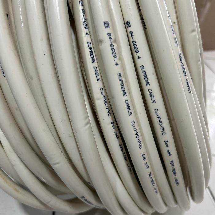 KABEL NYM 3X6 SUPREME Putih Eceran - Kabel Listrik 3x6 MM2