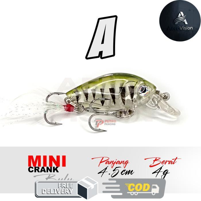 Lure Minnow Mini Crank Floating Bulu  Ultralight - A