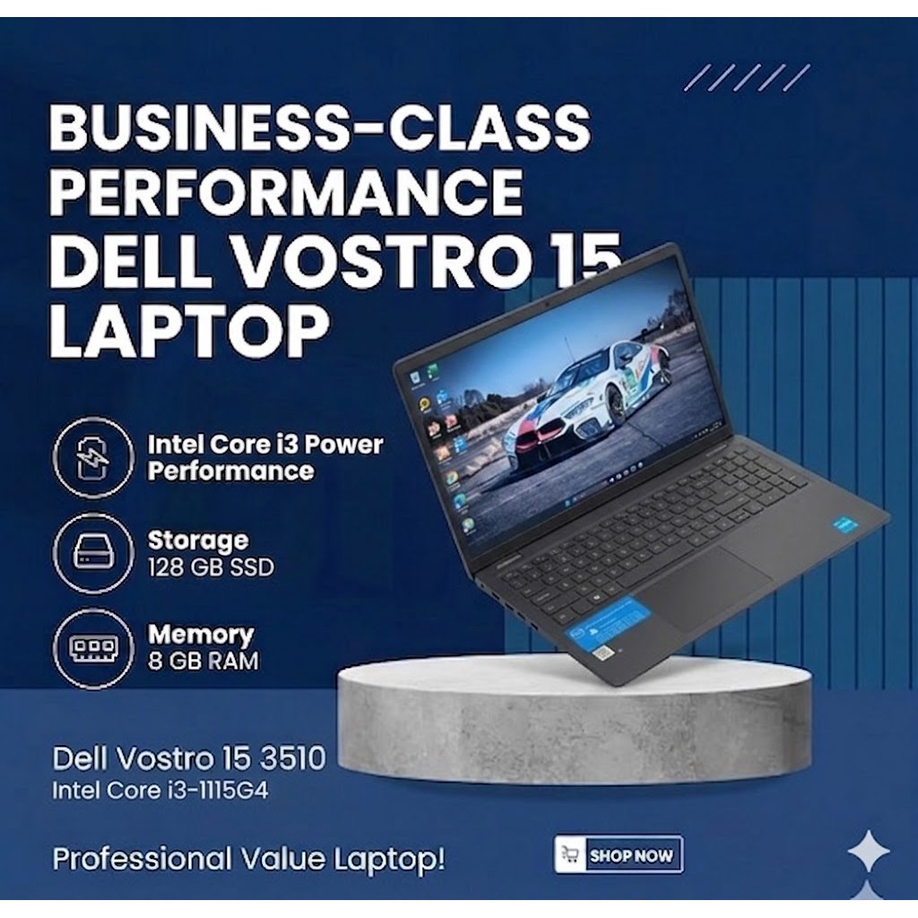 Dell Vostro 15 3510 Intel Core i3-1115G4 Ram 8Gb Ssd 128GB