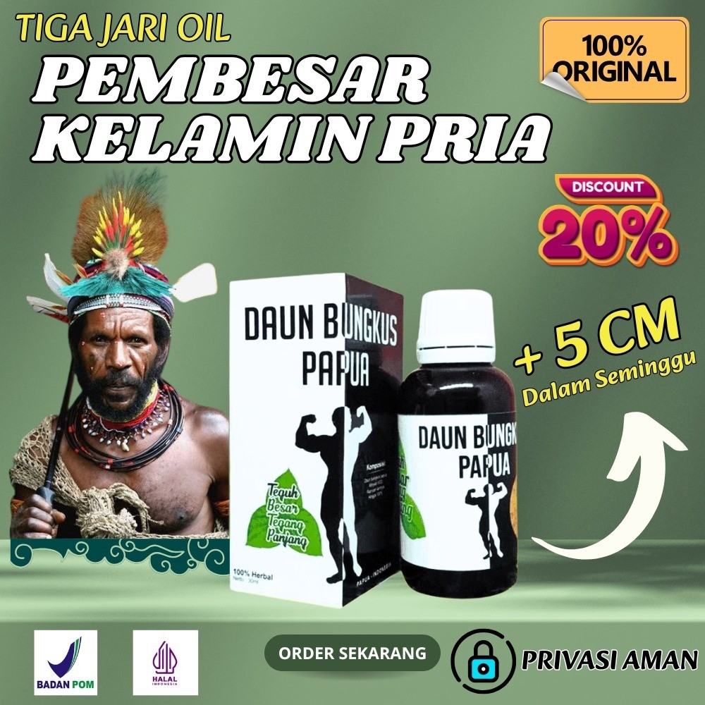 GENDIS HERBAL - DAUN BUNGKUS Minyak Oles Herbal Papua Memperbesar Pria 30ML BPOM Halal