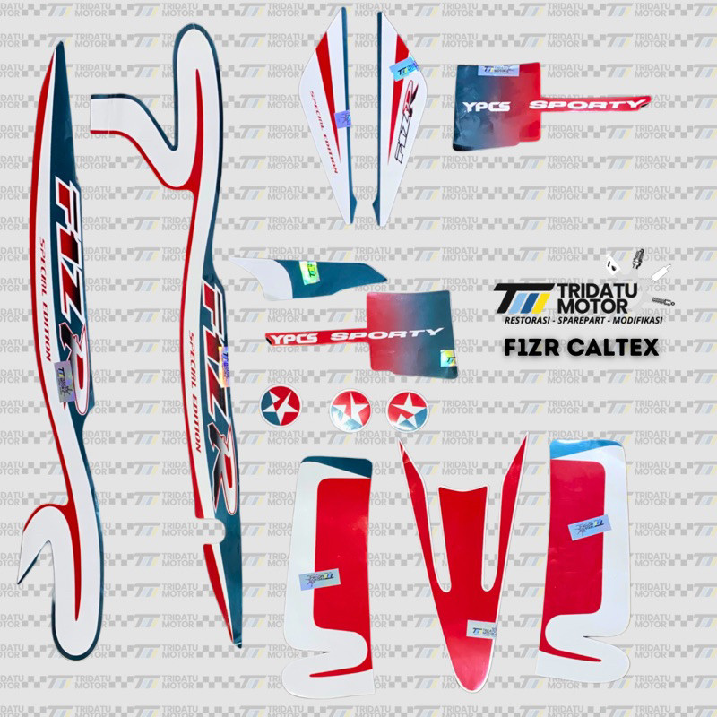 STRIPING YAMAHA FIZR CALTEX ORI F1ZR CALTEX 2001 2002 STICKER YAMAHA F1ZR CALTEX FISR KUALITAS ORIGI