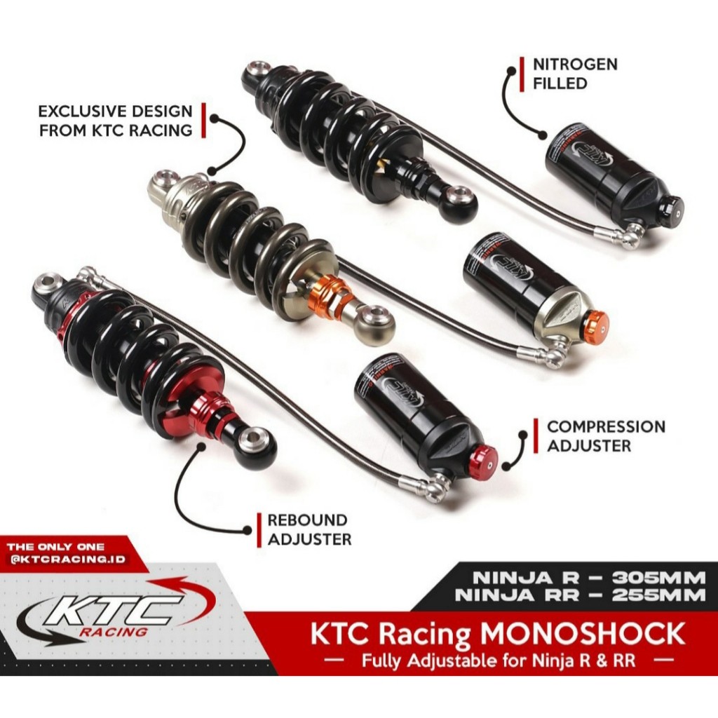 SHOCKBREAKER NINJA R/NINJA RR MONOSHOCK KTC NINJA 150 R/NINJA 150 RR NEW SERIES KTC ORIGINAL