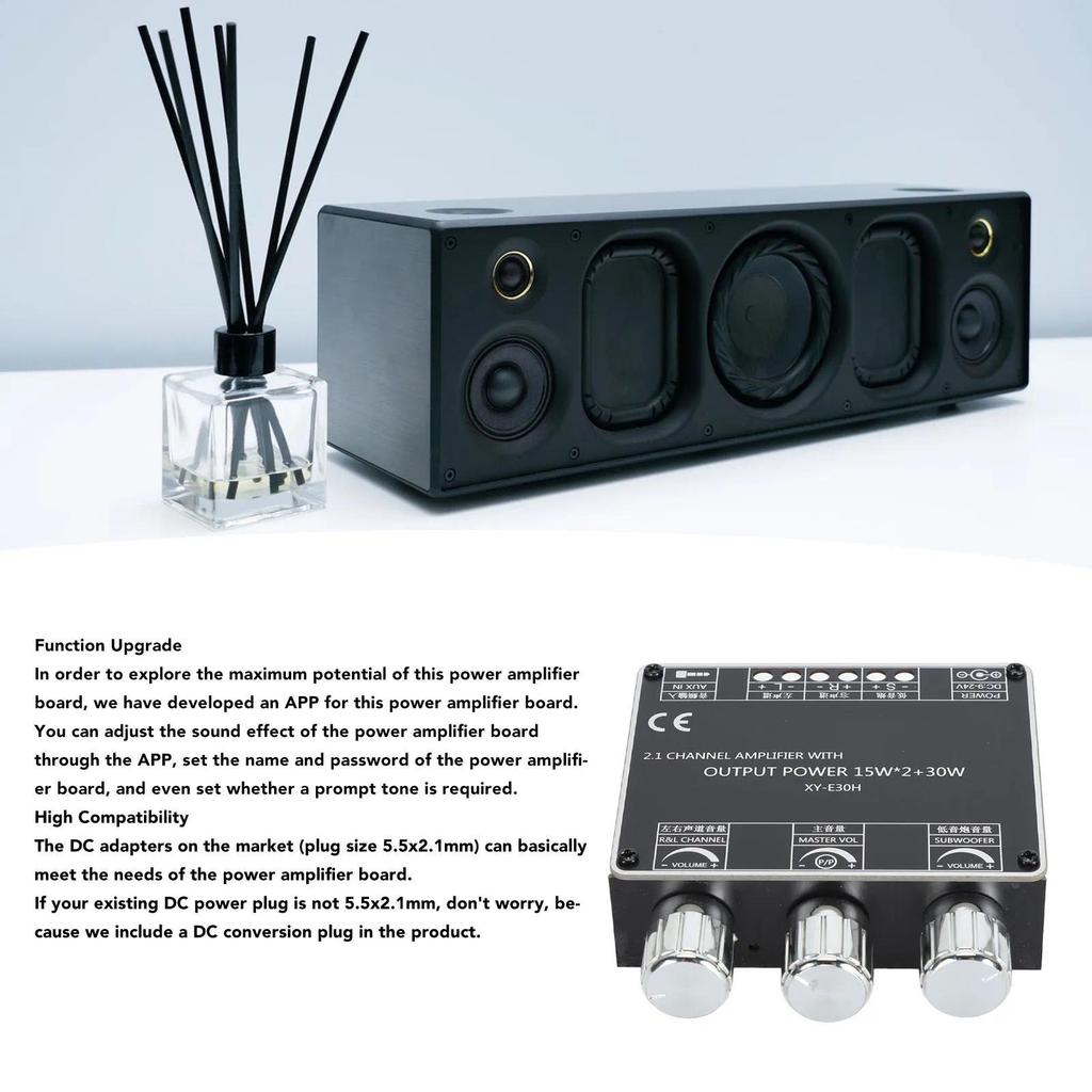 XY E30H 21 Channel Bluetooth Power Amplifier Board APP Control Bluetooth Amplifier Board Module for 