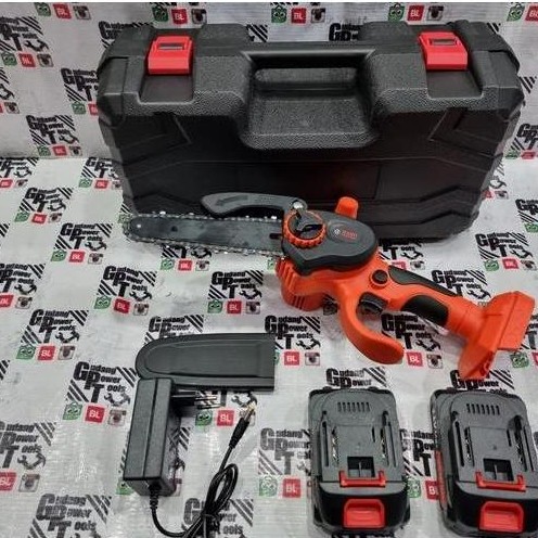 Chainsaw Gergaji Potong Rantai Cordless Baterai Chainsaw Mini Cordless