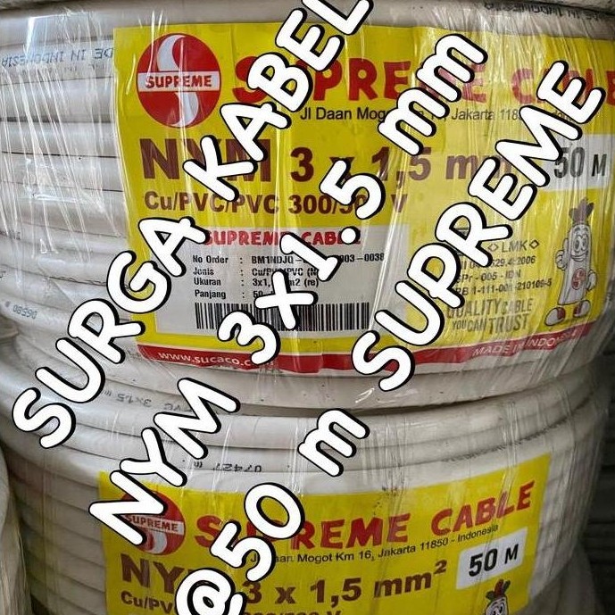 NYM 3x1.5mm @50m SUPREME/ NYM 3 x 1.5/ NYM 3x1,5/ NYM 3 x 1,5mm SUPREM