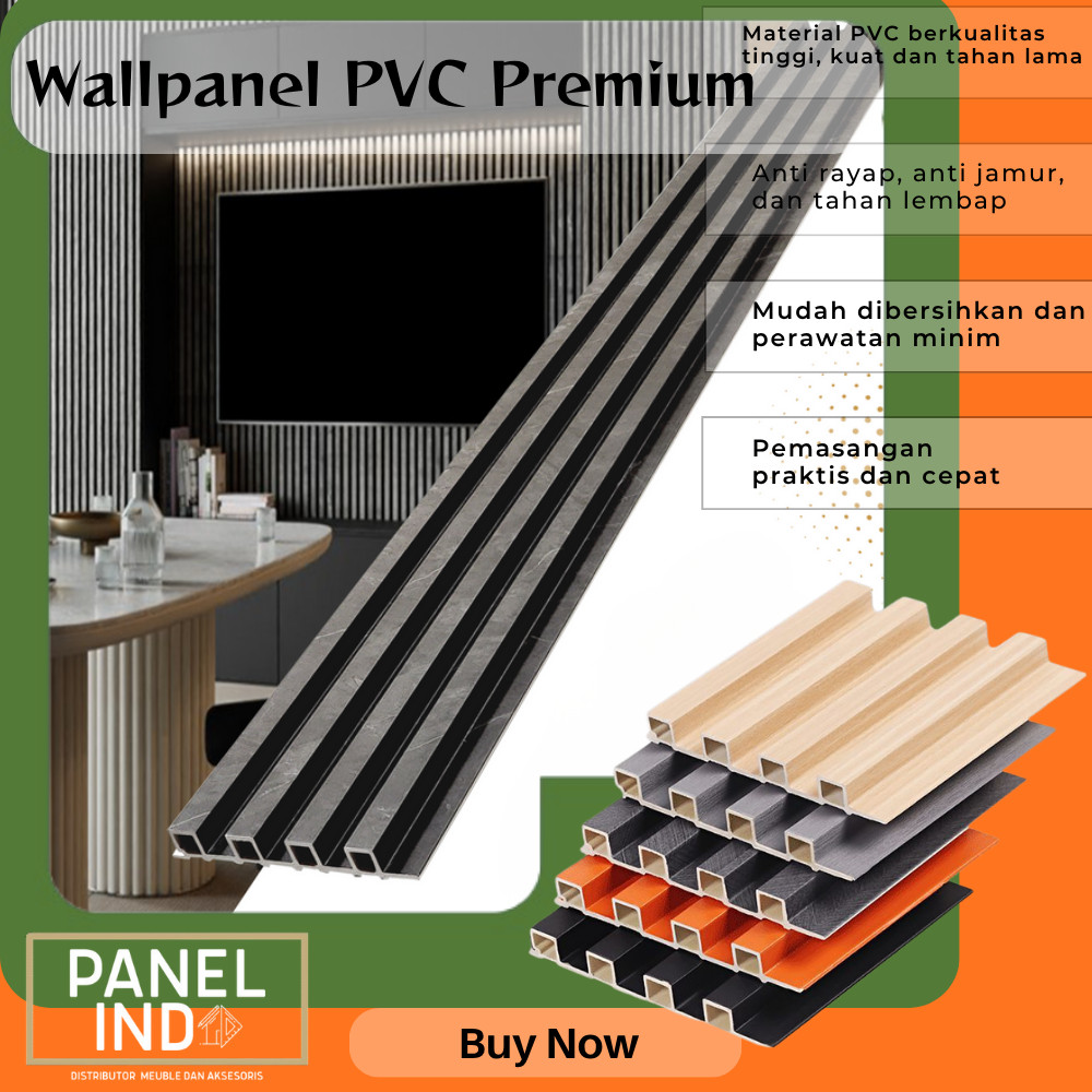 Panel Indo WallPanel PVC (INSTANT BANDUNG) Ukuran 1,5 Meter / WPC Murah Berkualitas Bandung / WALL P