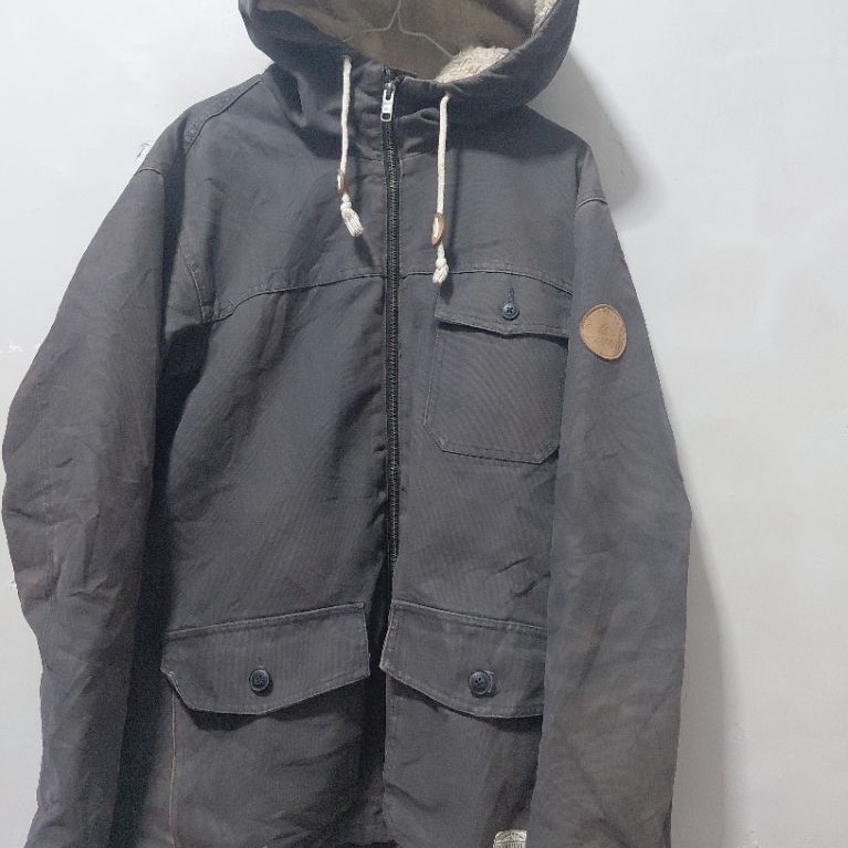Jaket hoodie kanvas quicksilver