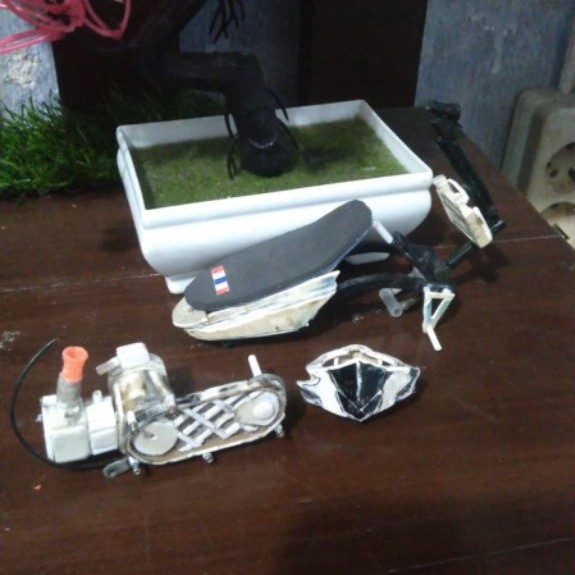 miniatur motor drag matic vario bahan PVC dapat bonus