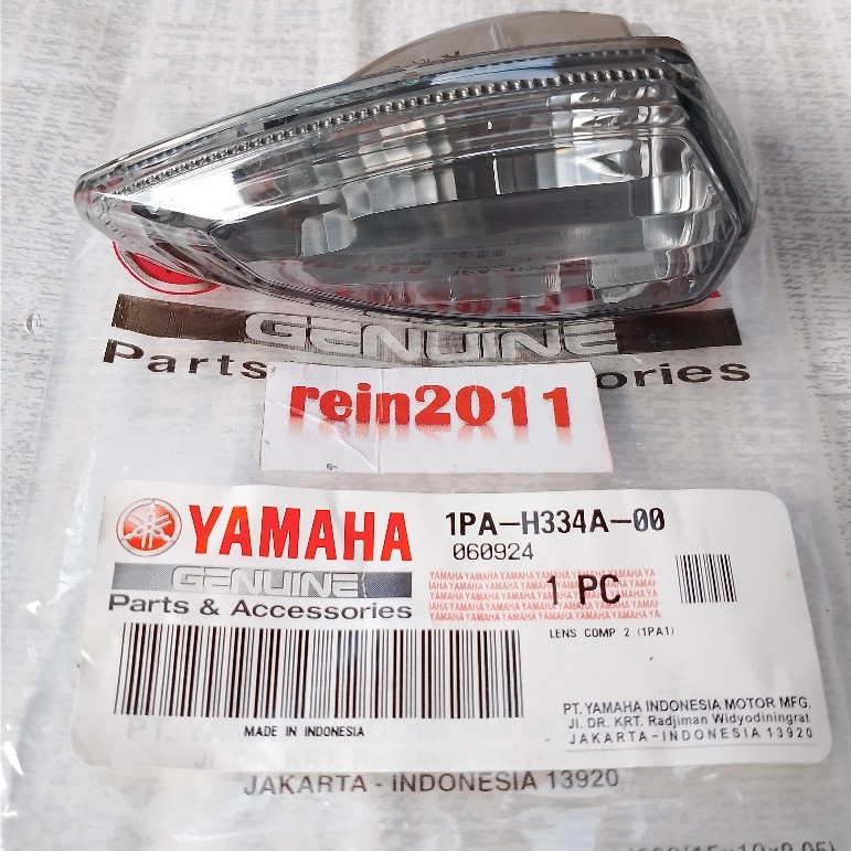 MIKA LAMPU SEN SEIN BELAKANG KIRI VIXION NVL ADVANCE NVA AEROX 155 ASLI ORI YAMAHA 1PA H334A 00