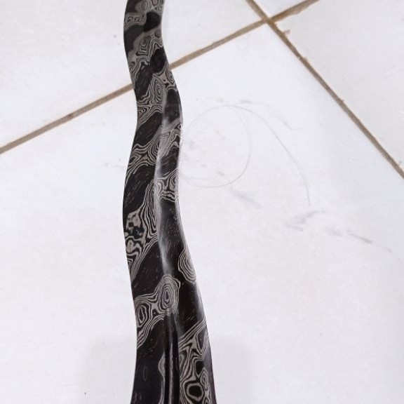 keris Bali pamor banyu Mili bilah 40cm