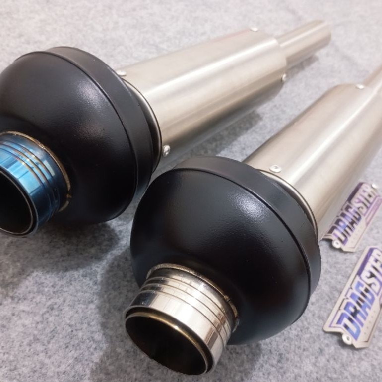 Knalpot kondoman + dop moncong KOU out 45mm sarfull sarteng sarbor