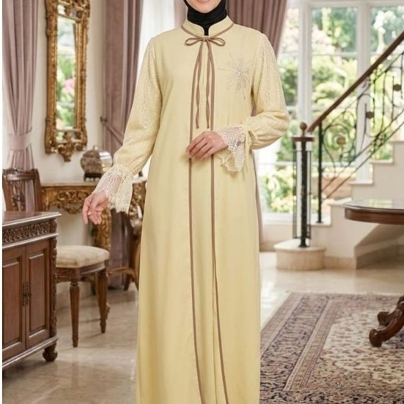 OutfitbyMeta Naadhira dress Sabrina anti UV mix brukat chantili premium