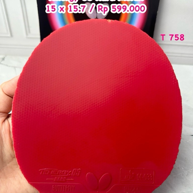 SECOND KARET PINGPONG TENIS MEJA TENERGY 05 HARD WARNA MERAH ORIGINAL MARKET JEPANG