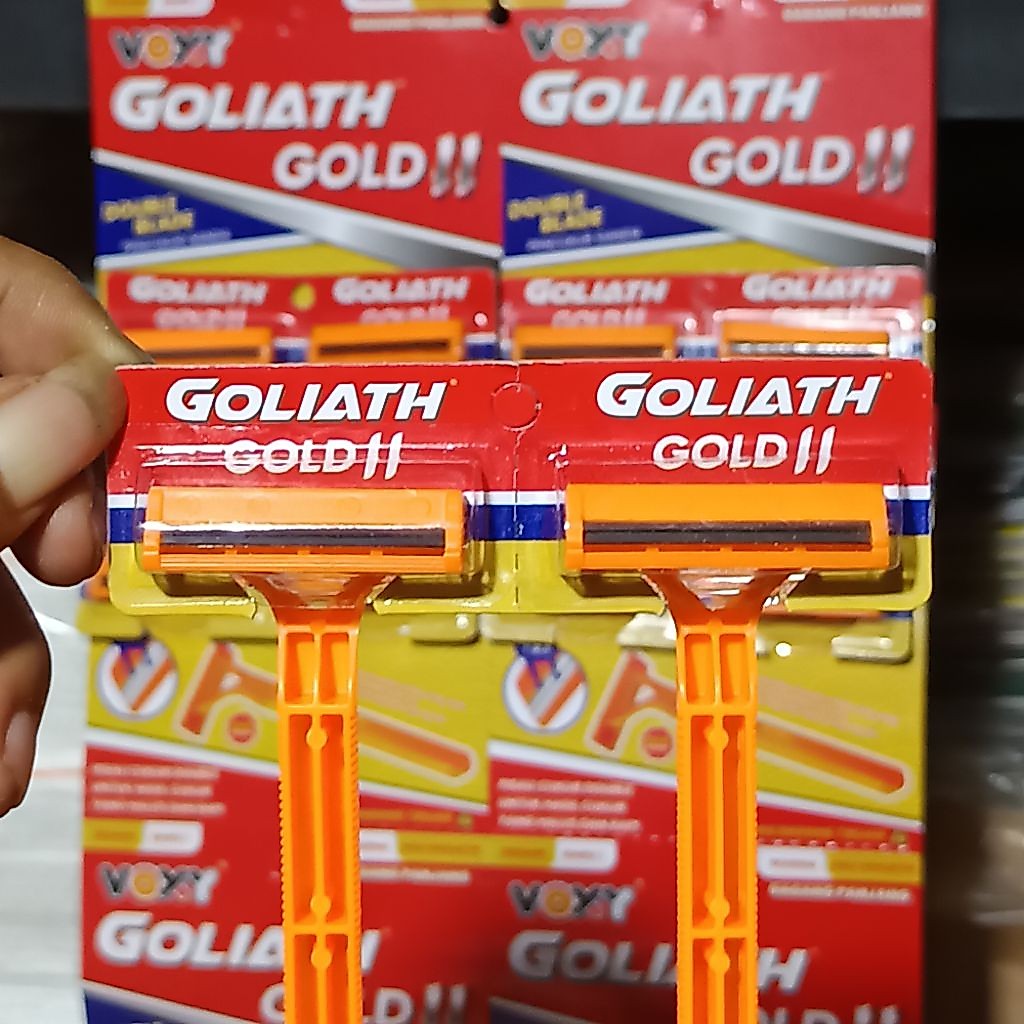 Goliath Gold 2 Pencukur Ganda / Cukur Kumis Jenggot Goliath Gold 24 Pcs