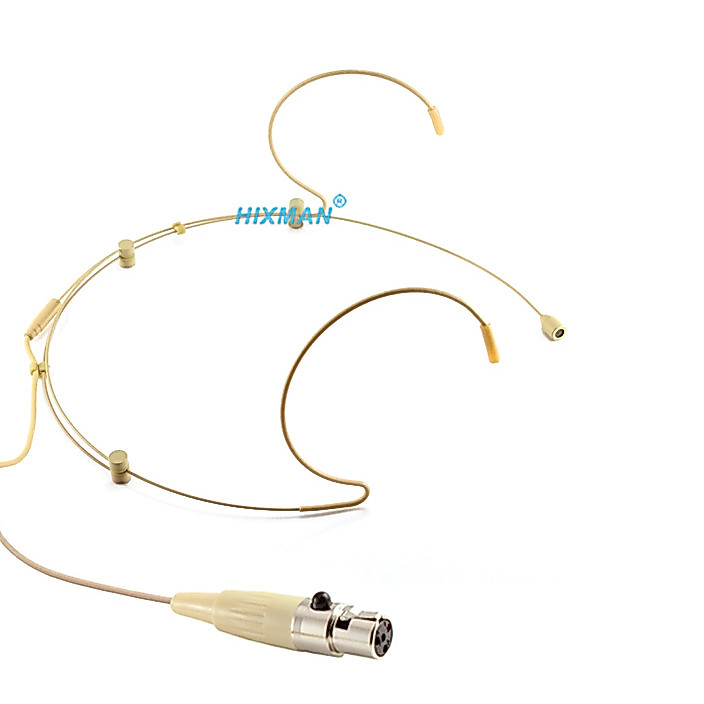HIXMAN Beige HM3-SL Adjustable OmniDirectional Headset Headworn Microphone For Shure LINE6 JTS