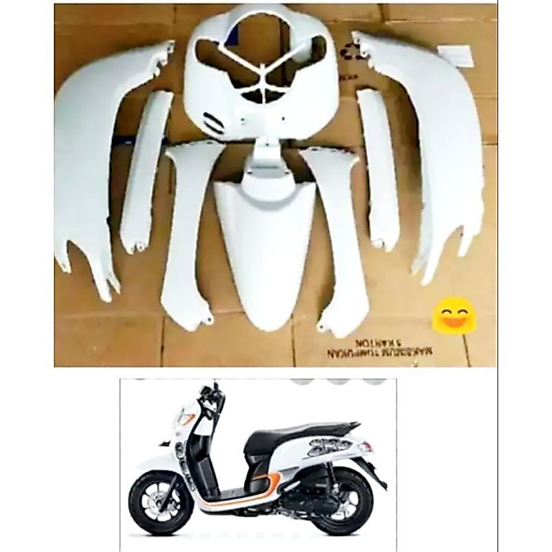 full body bodi halus scoopy donat putih 2018-2020