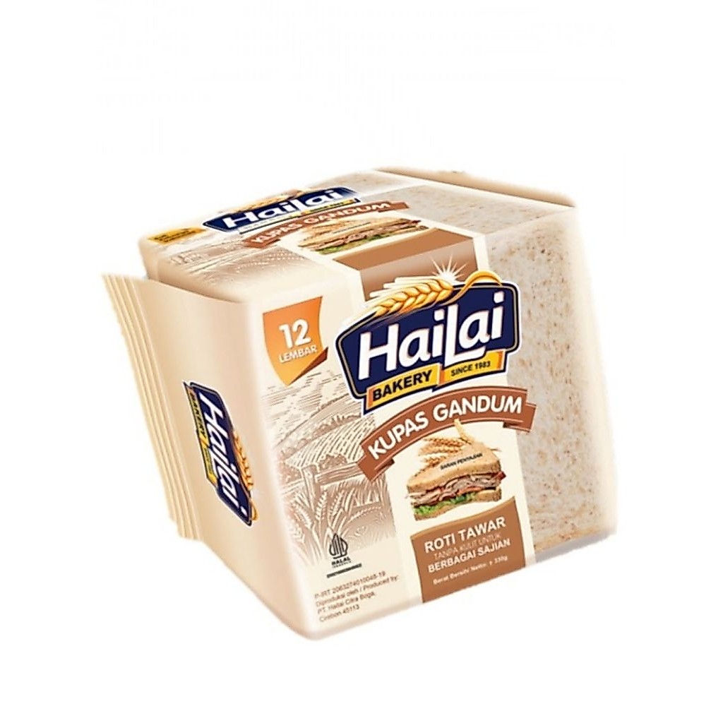 Hailai roti tawar kupas gandum pck 360gr