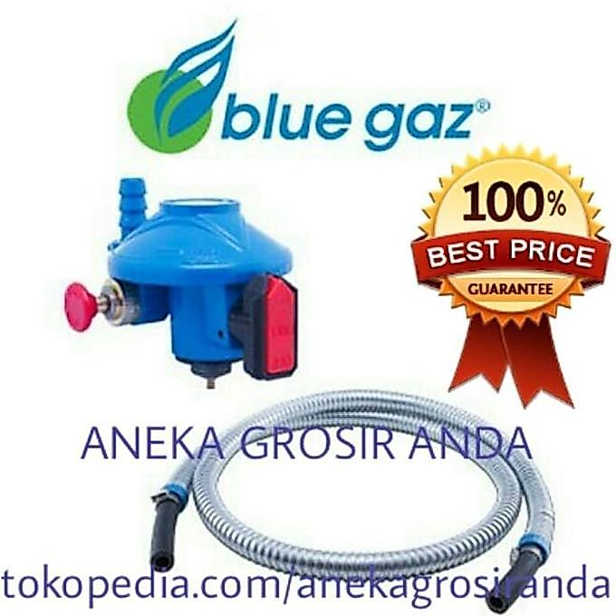 NEW PAKET Regulator CSL+Selang BLUE GAZ 1.8M Original (SNI) I Regulator dan Selang Blue Gas 1,8 Mete