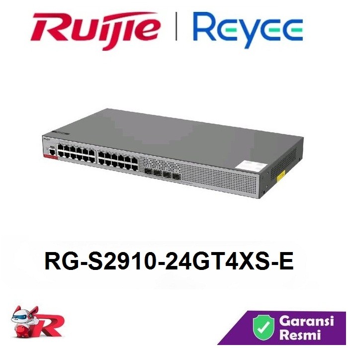 Ruijie Network RG-S2910-24GT4XS-E Cloud Switch Managed 24 Port Gigabit Uplink 4 Slot Module Sfp V