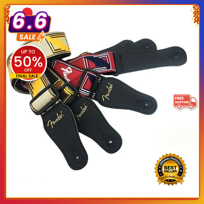Strap Gitar Fender / Sabuk Gitar Elektrik Akustik Original Import
