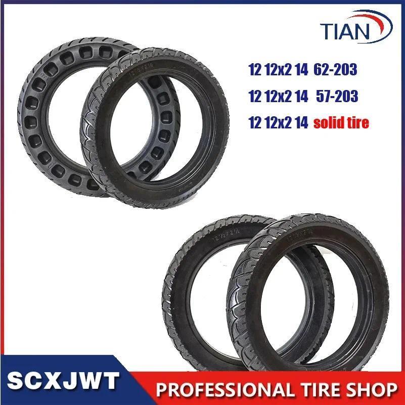 Ban Padat 12 1/2X2 1/4 47/57/62-203 12x2.0 3.00-8 untuk Skuter Kendaraan Listrik, Bagian Roda Anti L