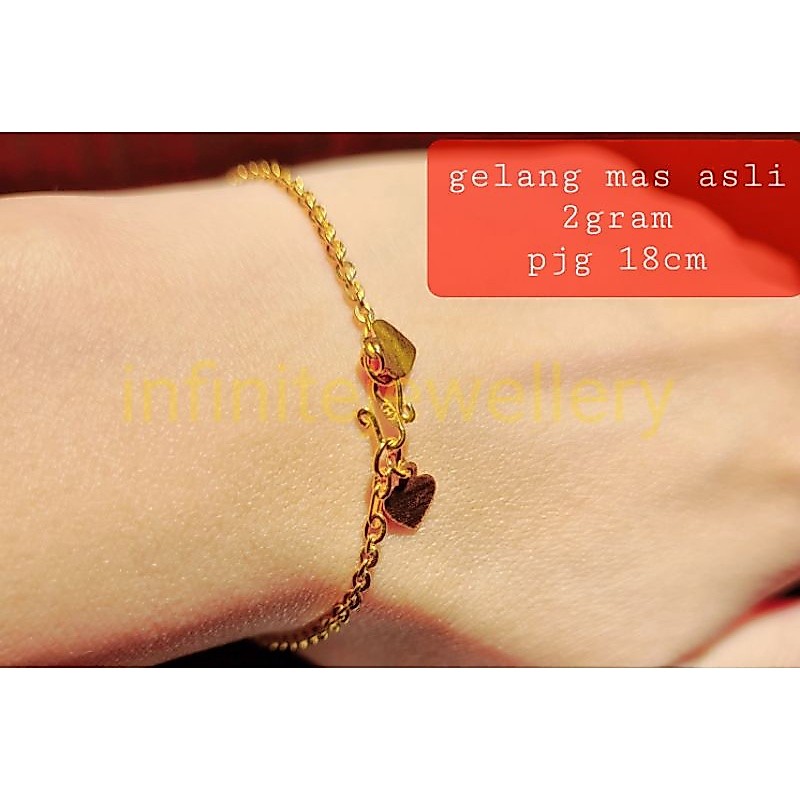Gelang emas love 2gram