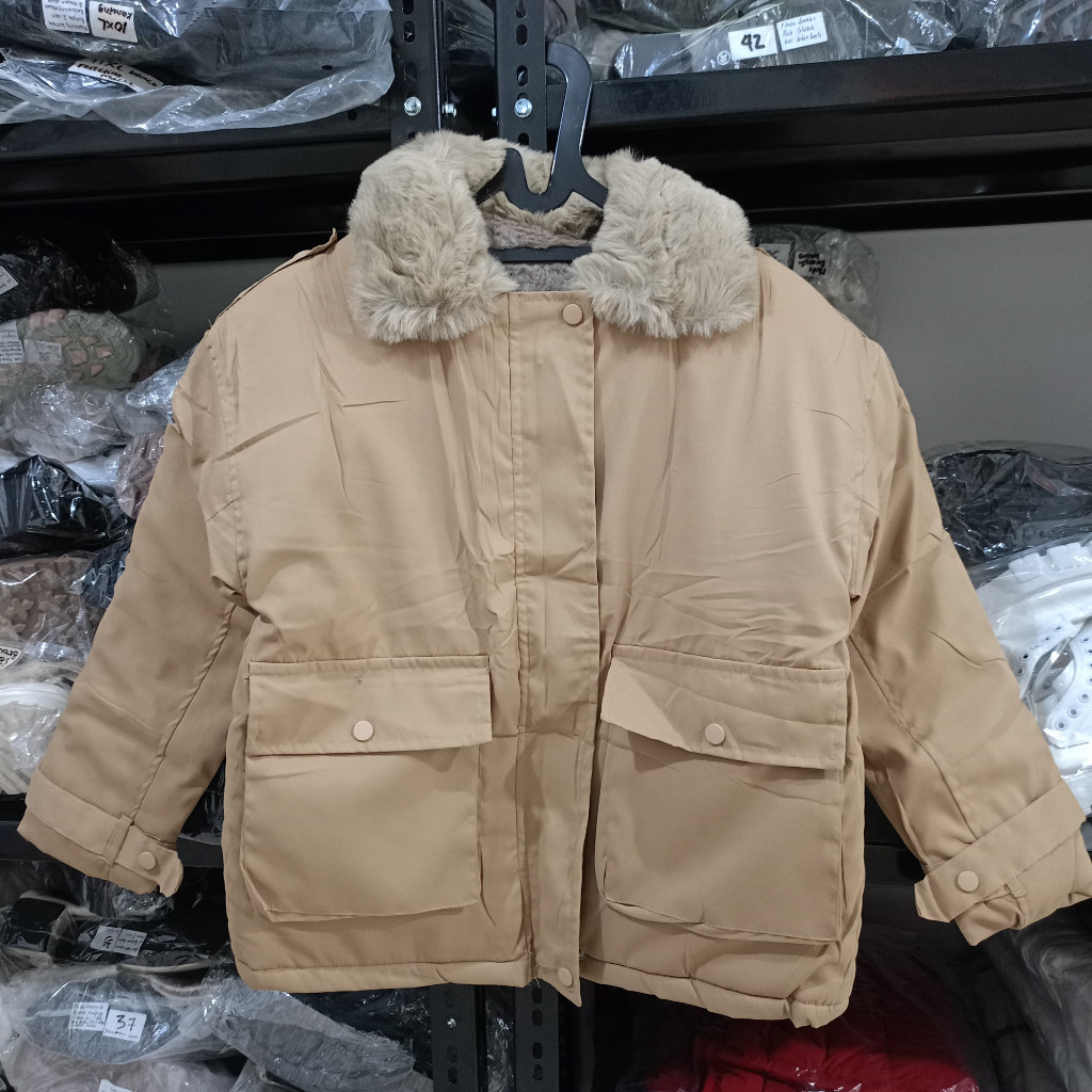DEFFECT BROWN BROMO coat jaket anak kids musim dingin sale diskon murah