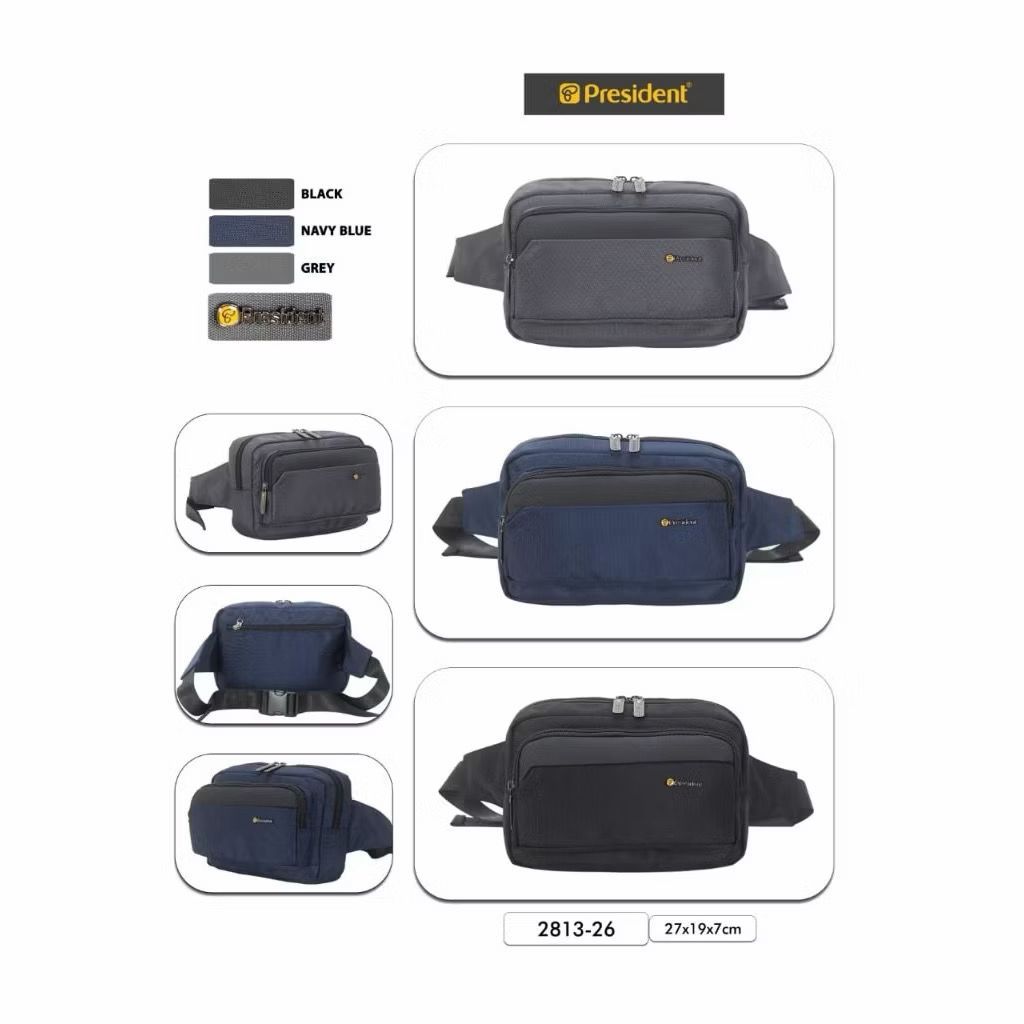 PRESIDENT Tas Pinggang President Original Waist Bag Sling Bag