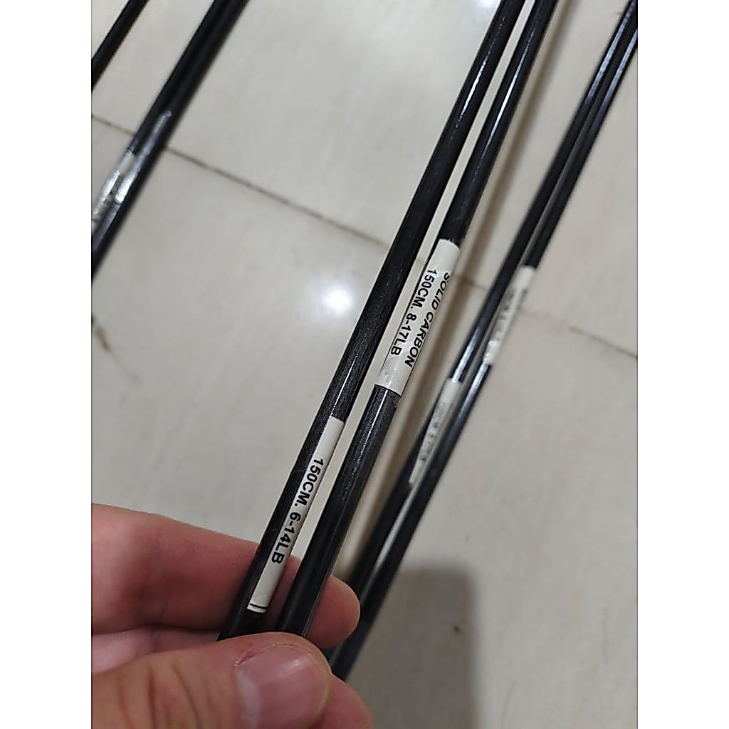 bahan carbon solid blank joran label putih type solid 100 120 150 cm