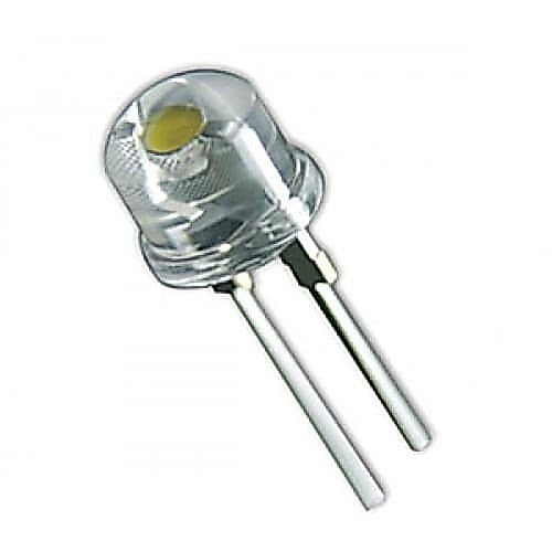 lampu led topi Camping / straw hat 8mm putih Strawhat 8mm White -Putih