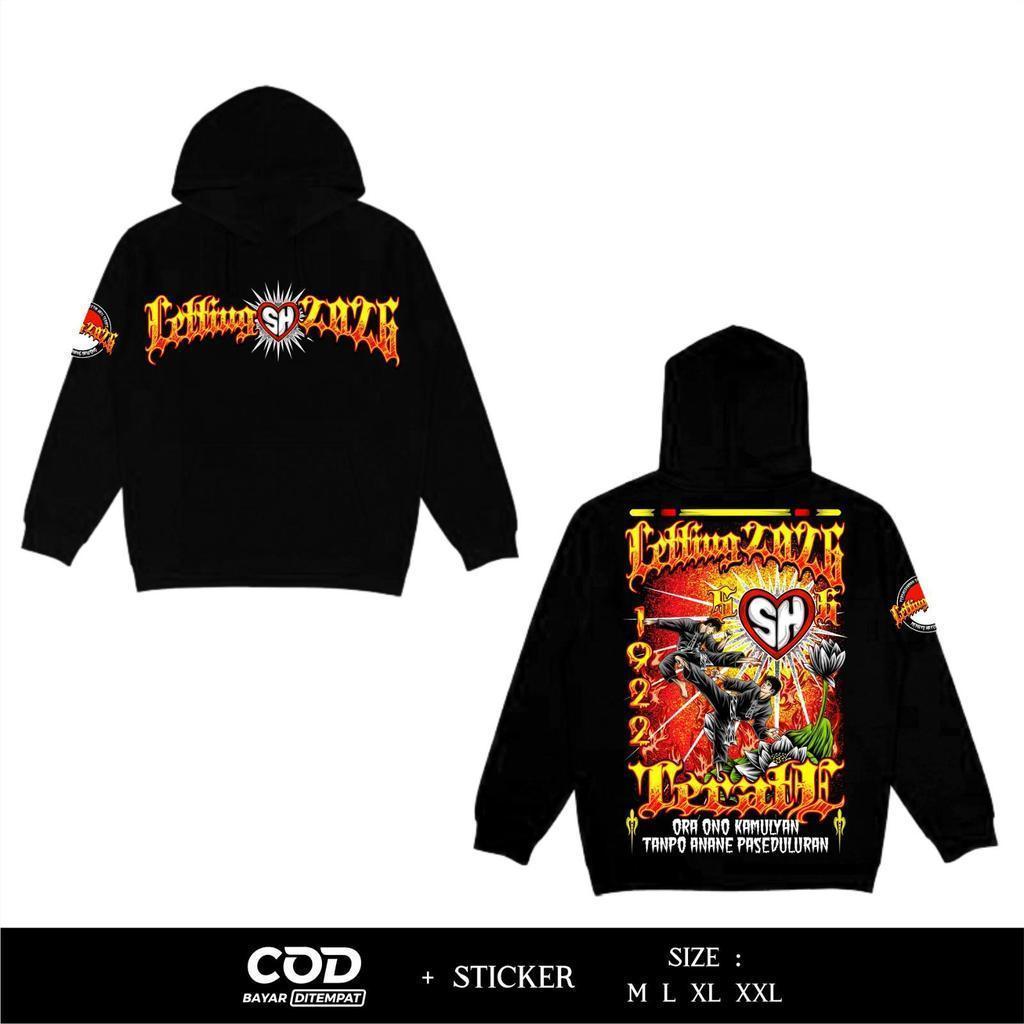 Jaket Hoodie Zipper Desain Terbaru PSHT Letting 2026 SH Terate 1922 Fashion Pria Wanita Perguruan  P