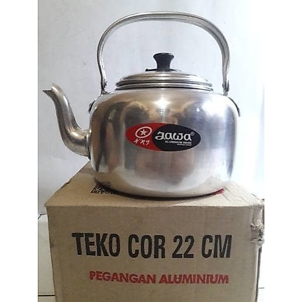 Teko air minum almunium/ ceret teko cor jawa 22,24 cm