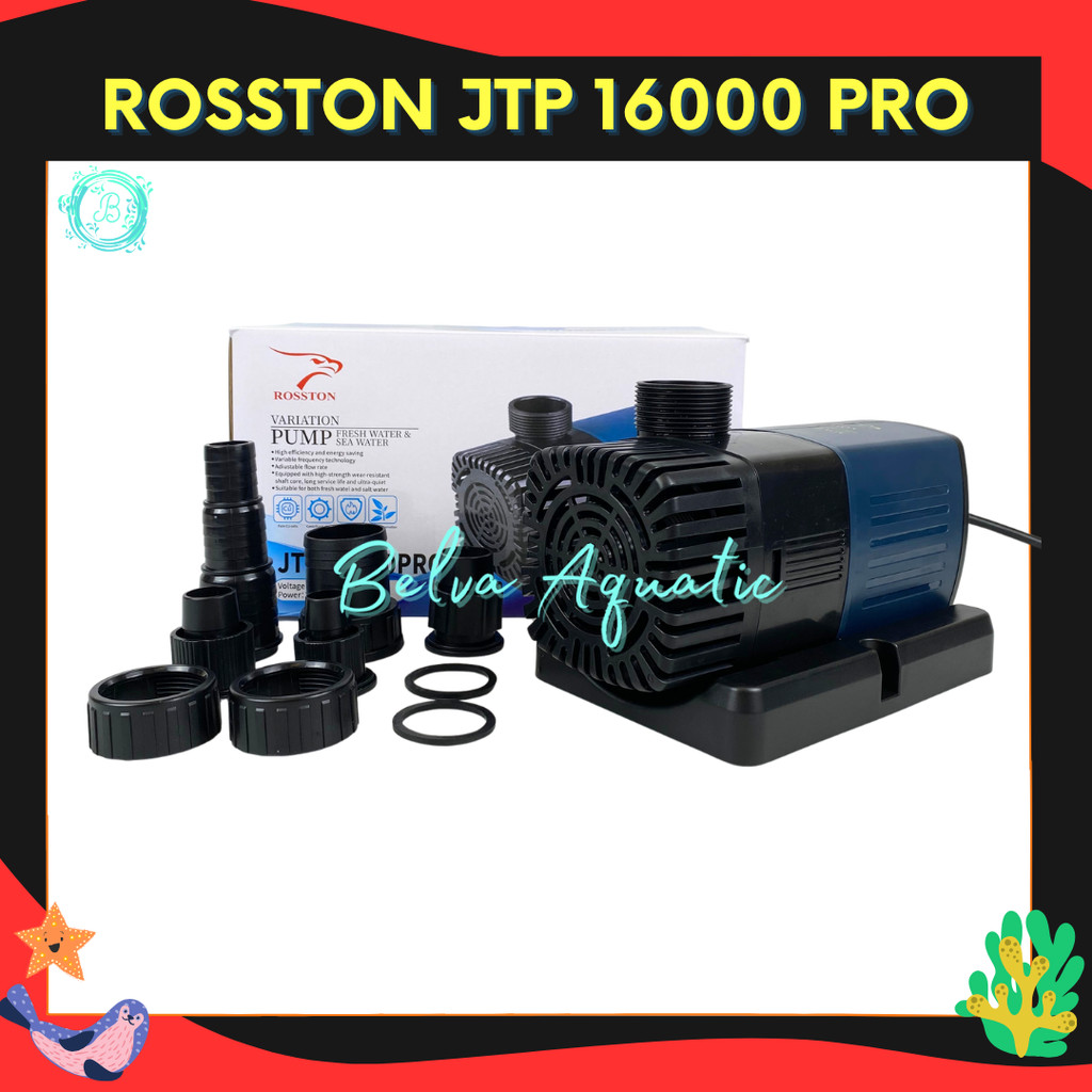 ROSSTON JTP 16000 PRO Pompa Air Kolam Low Watt Pompa Celup Ikan Pompa Kolam Besar