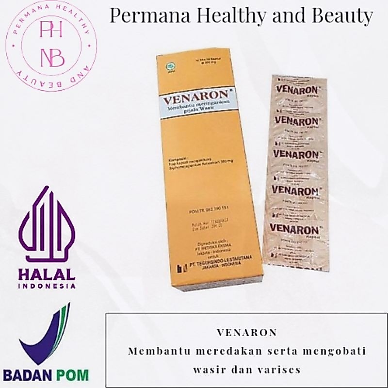 Venaron 300mg / Venaron Obat Wasir / Venaron Obat ambeyen / Venaron Strip isi 10 Kapsul