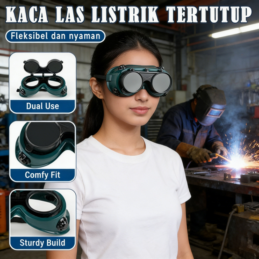 Kacamata las tahan benturan Kacamata las Kacamata las tahan debu Kacamata las Kacamata las listrik K