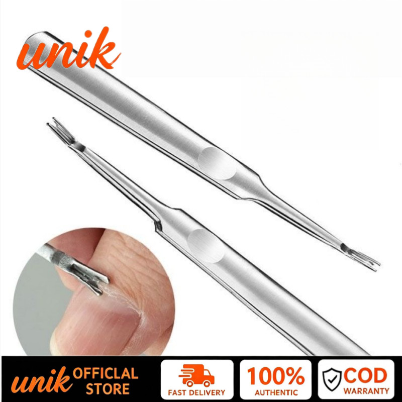 Cuticle Fork Lidah Ular Pendorong Kutikula Alat Manicure Kuku