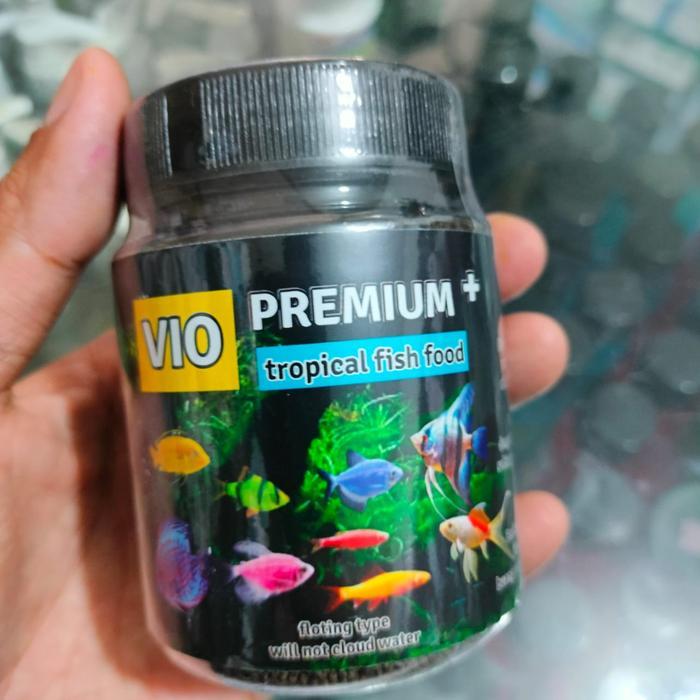 pakan pelet ikan hias VIO PREMIUM+ untuk ikan glow fish lemon sumatra komet manfish dll