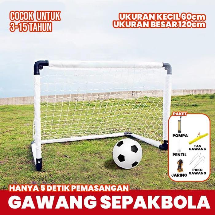 Gawang sepak bola anak-anak lipat portabel indoor & outdoor sederhana - Kecil