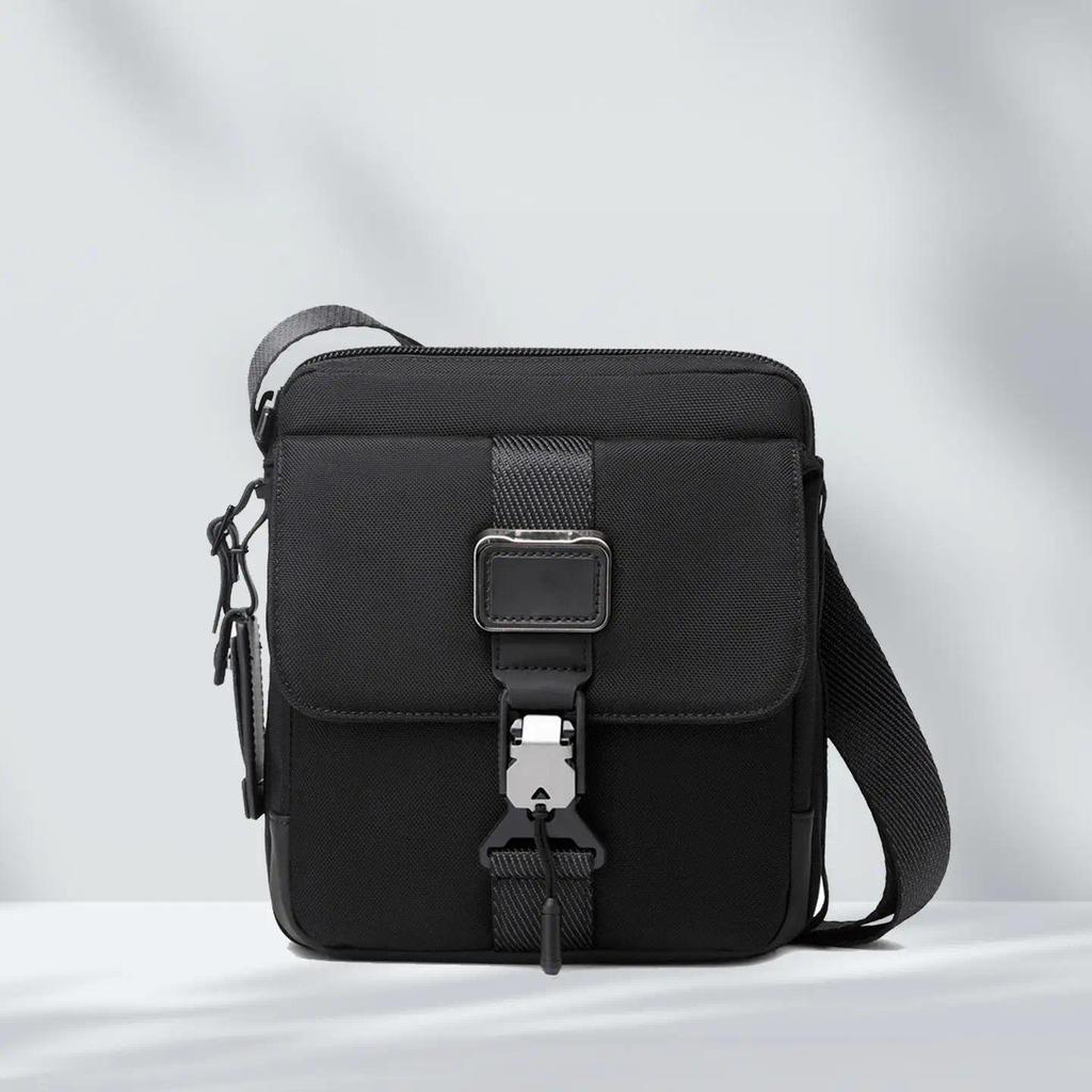 Men's Business Casual Crossbody Bag Ballistic Nylon Small Square Fashion Shoulder Sling Pack 232709
