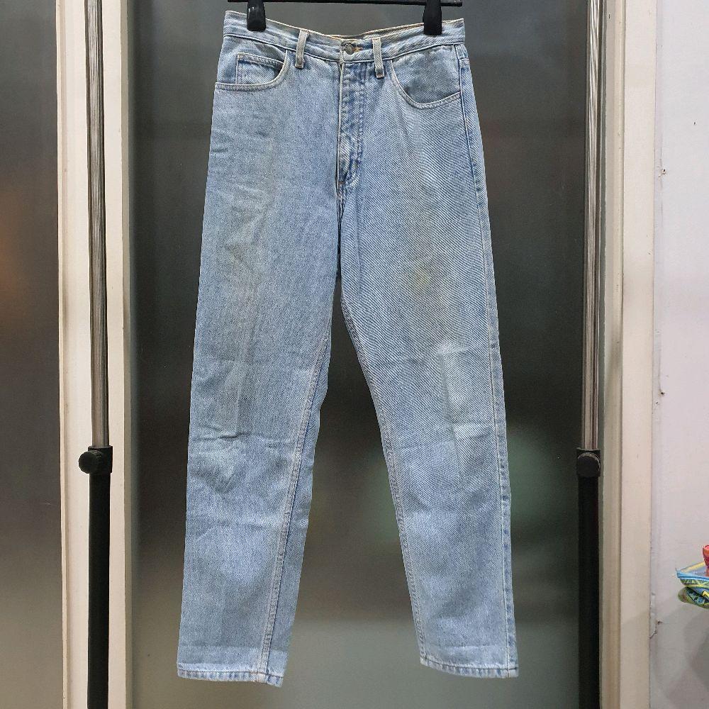 X celana jeans panjang cewek preloved second bawahan wanita denim washed