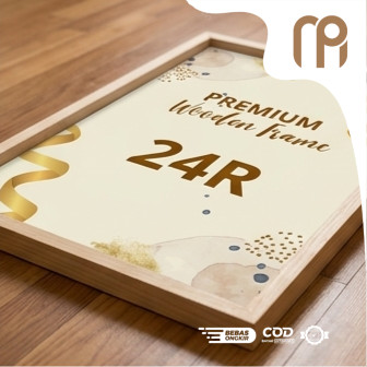 Bingkai Foto Kayu 24R Frame Foto Bingkai Kayu Ukuran 24R 60.9 x 80 cm Bingkai Kayu Pinus Alami