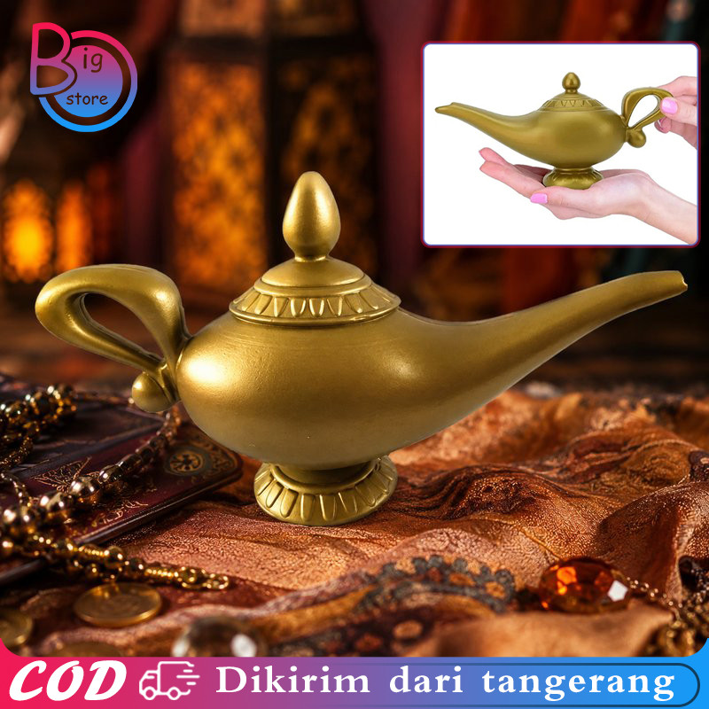 Lampu Ajaib Aladdin Dekorasi Hollow Lampu Jin Untuk Cosplay Property Hadiah Unik