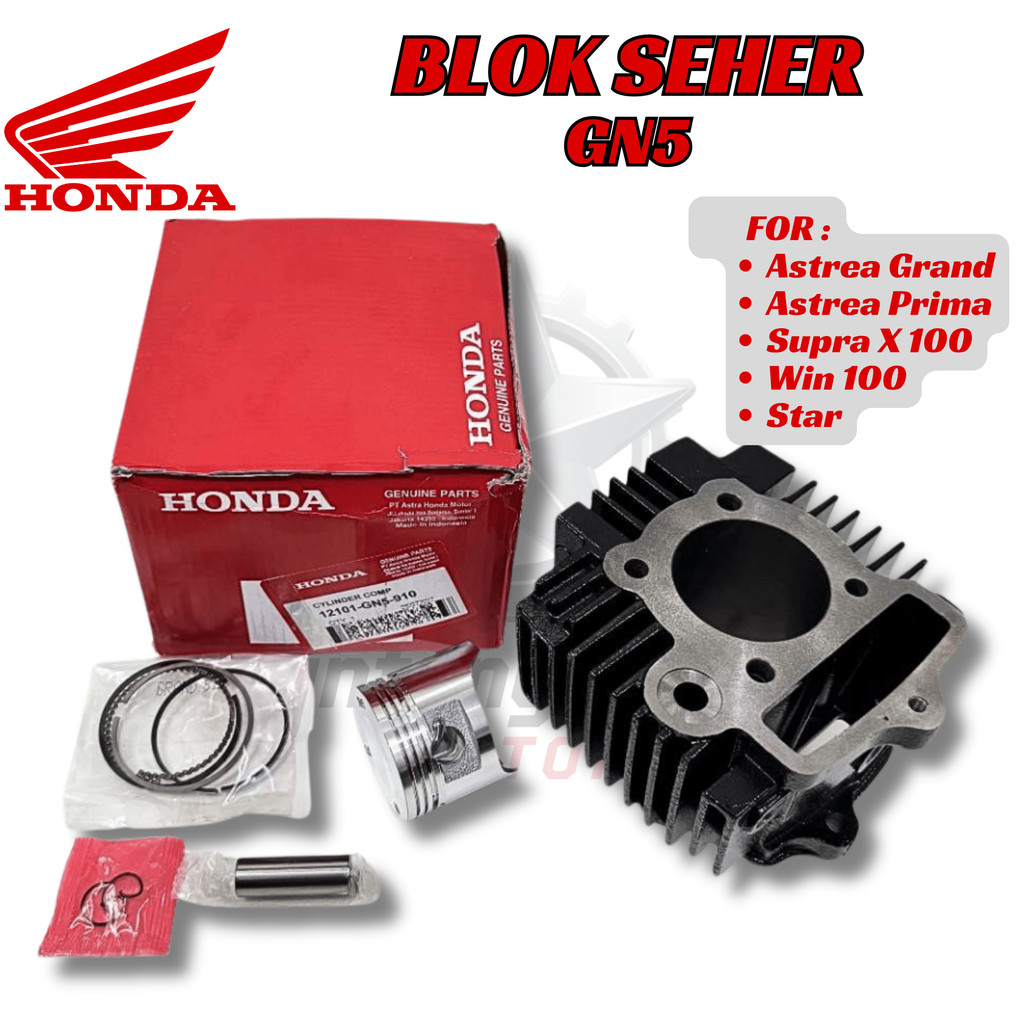 Bintang - Blok Seher Blok Silinder Original Honda Kode GN5 Grand Prima Supra 100 Win 100 Star