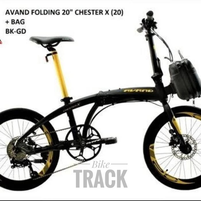 Sepeda Lipat Avand Chester X 20 Inch - Black Gold