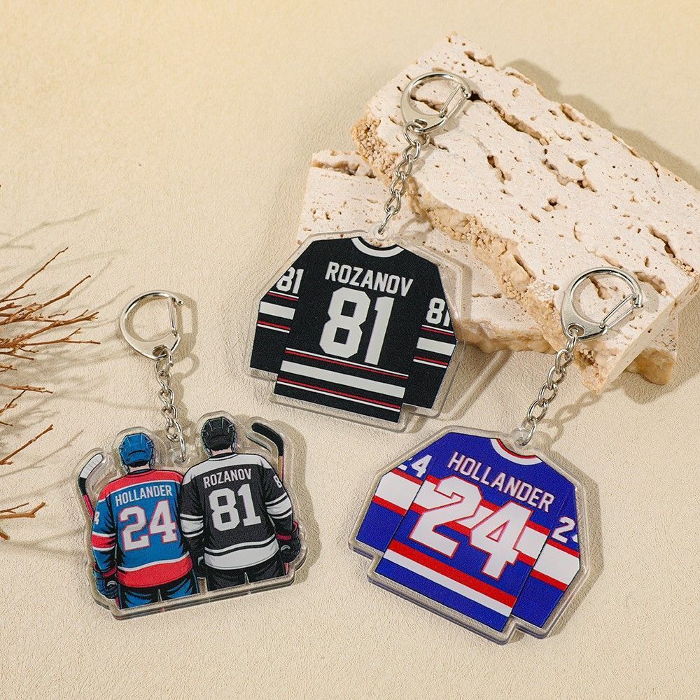 Heated Rivalry Peak Showdown Jersey Shape Acrylic Keychain Celebrity Peripheral Hanging Ornament Per