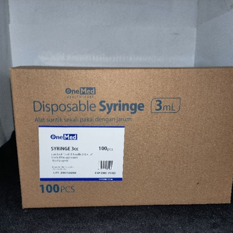 Spuit Syringe (PER BOX) 1cc, 3cc, 5cc, 10cc Onemed