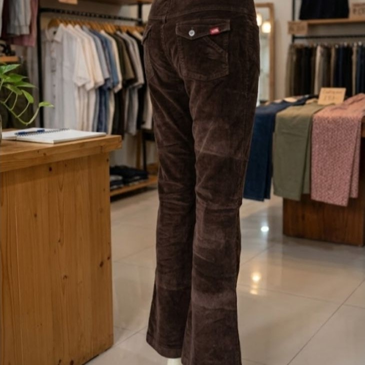 Celana Panjang Wanita Corduroy The North Face Warna Coklat Tua
