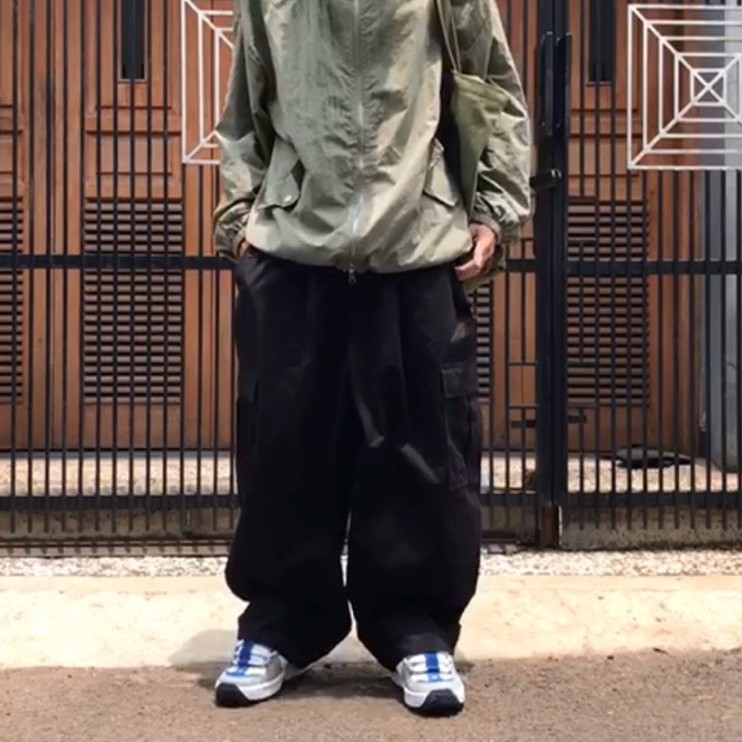 Celana Baggy Balon - Baggy Pants Vintage Black