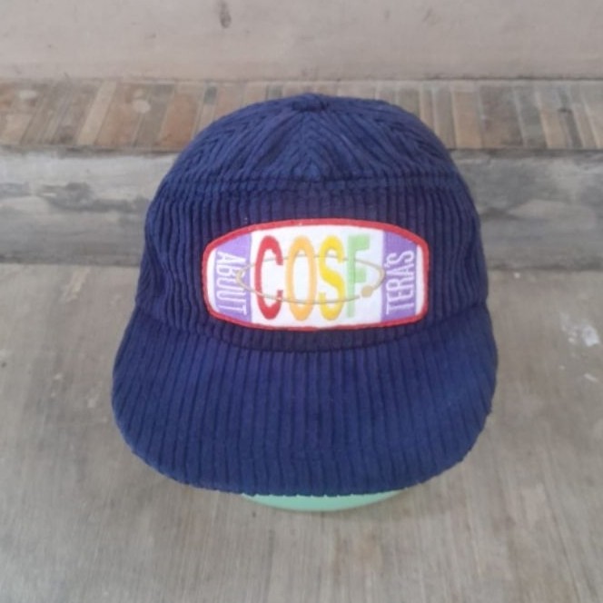 TOPI CORDUROI VINTAGE PATCH BORDIR TEBAL